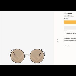 Fendi round logo sunglasses,black with brown lens